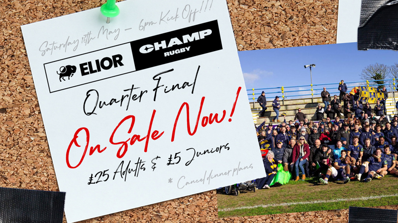 Elior Champ Rugby Quarter-Final 16th May
